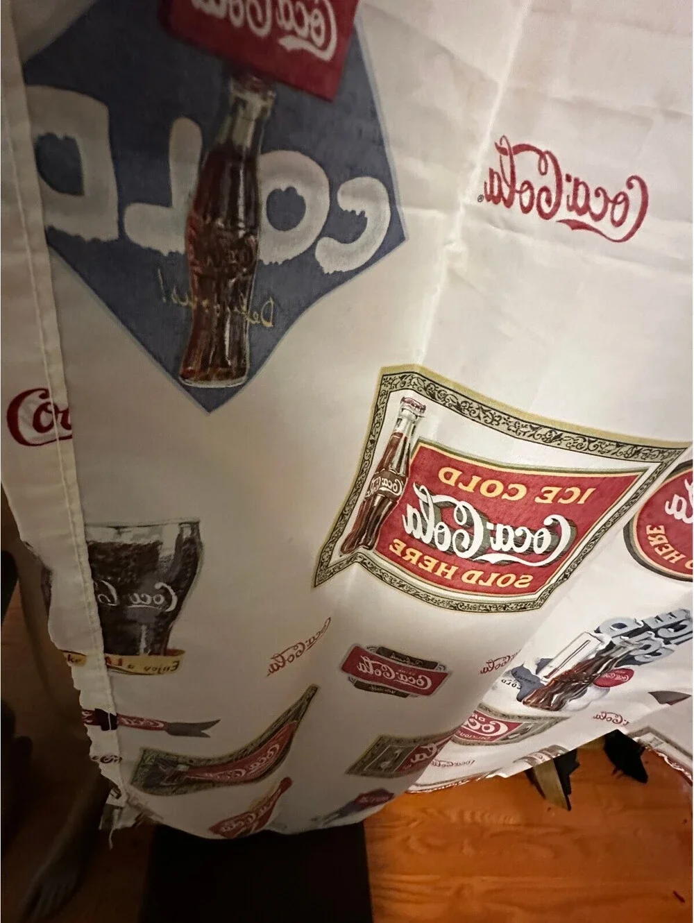 RARE Vintage Coca-Cola Themed Shower/Curtain 68